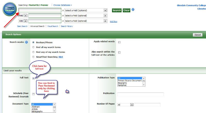 Masterfile Database Search Page 1