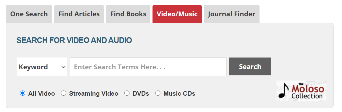 Library Tab (Video/Audio)