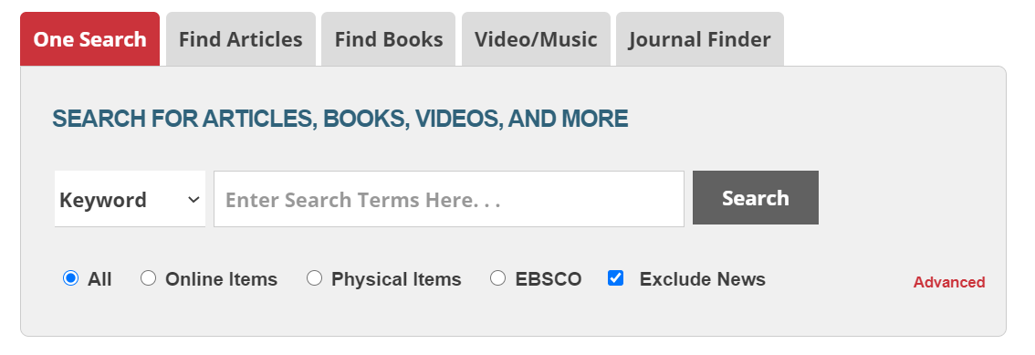 Library Search Box