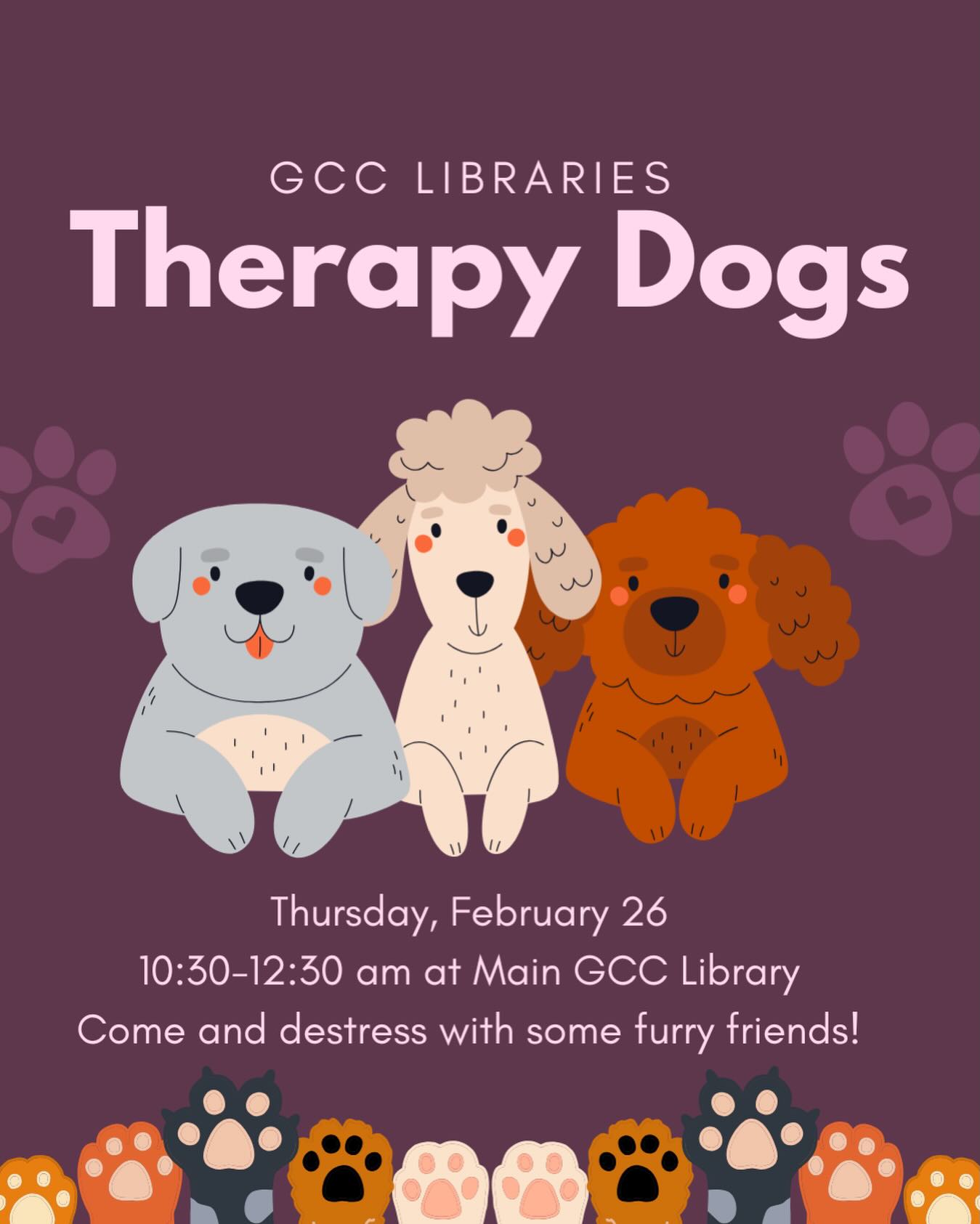 Therapy Dogs in the Library!