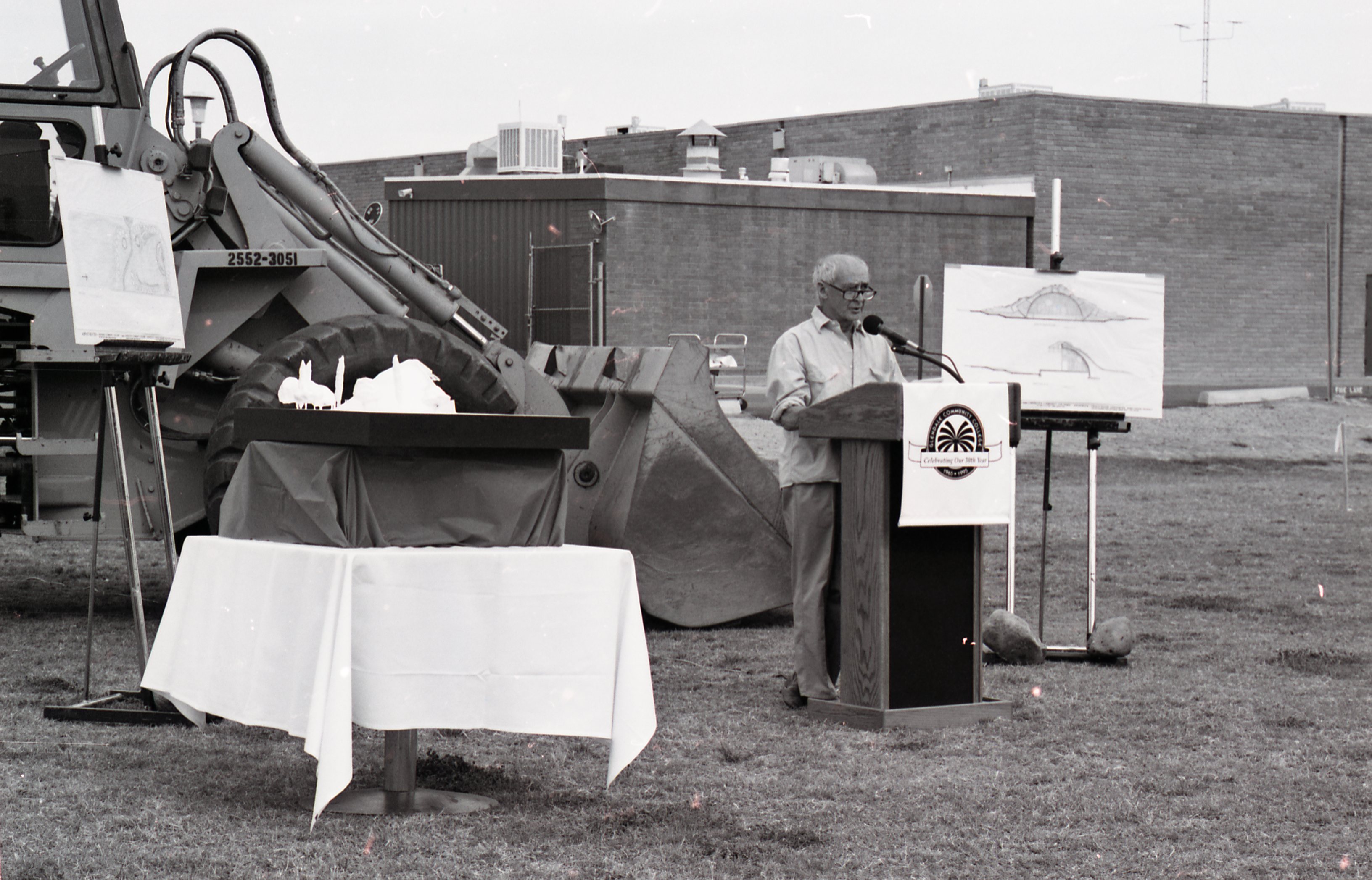 Paolo Soleri at Aphitheater Groundbreaking