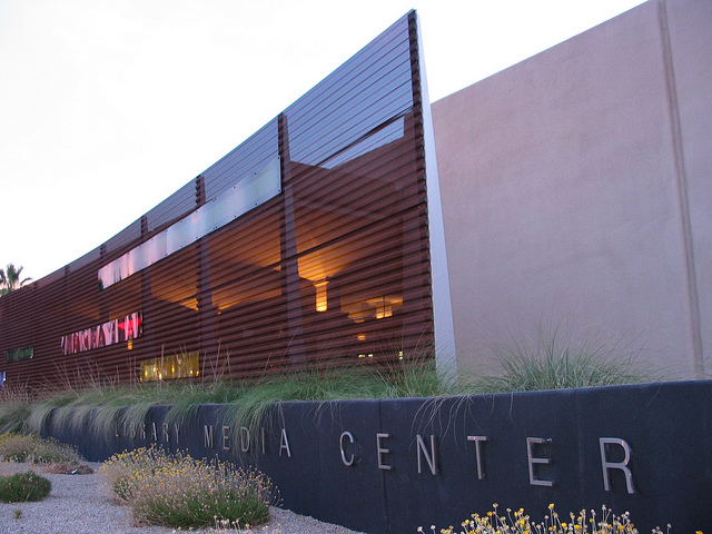 The GCC Library's Colored Walkway