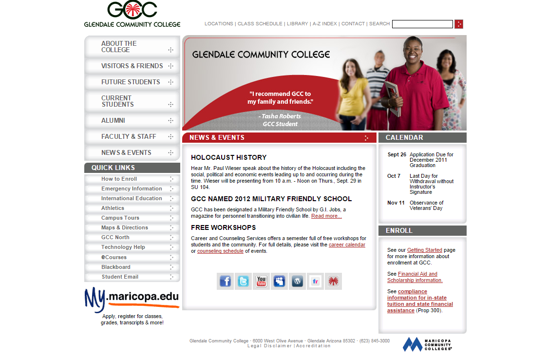 GCC Website, 2007-2013