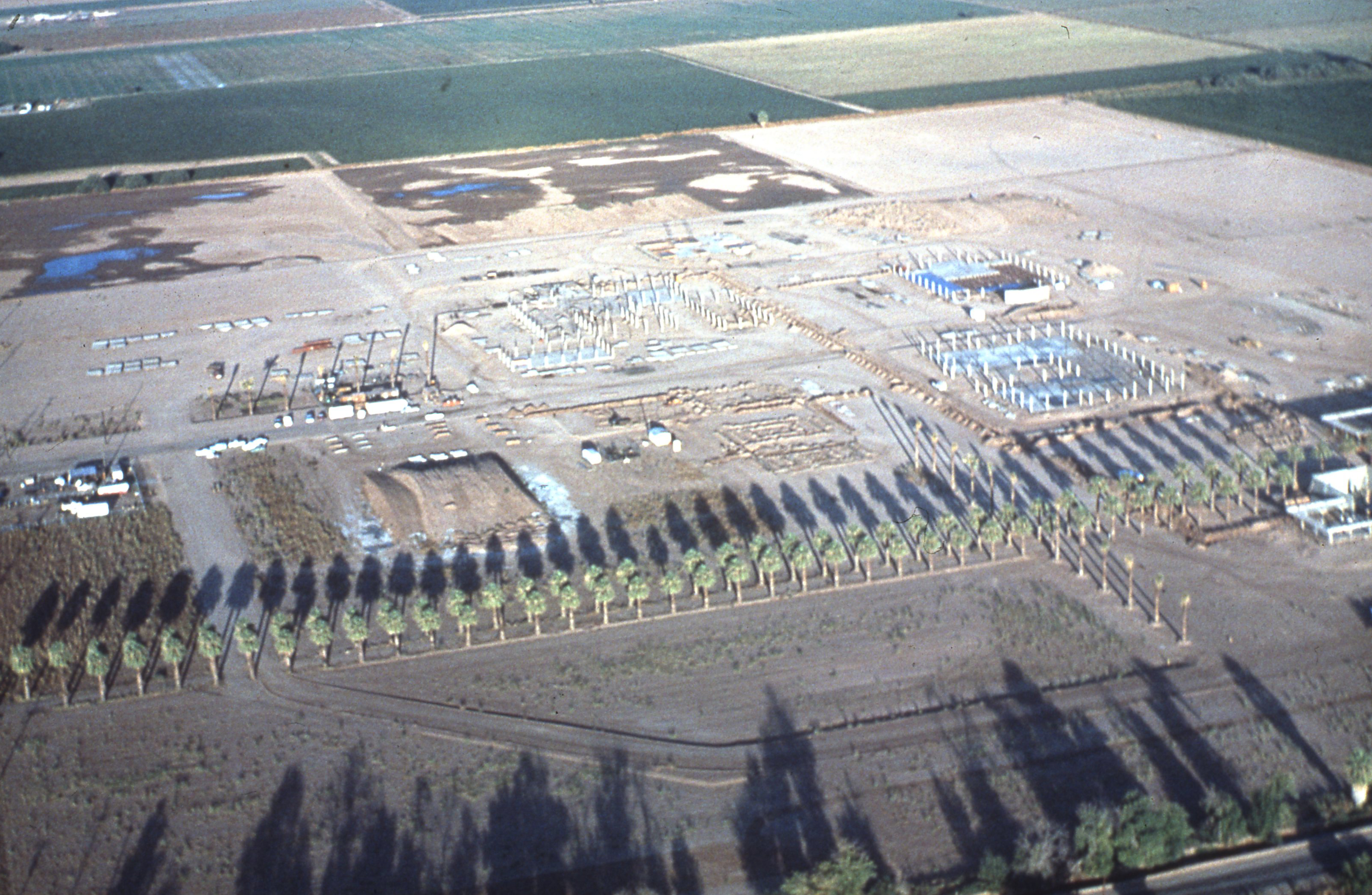 Early Aerial Shot of Campus Construction